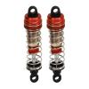 2 Pcs 76mm RC Car Hydraulic Shock Absorber, Aluminum Alloy Oil Shock Damper for SCY 16101 16102 16103 16201 1/16 RC Car, Smooth Riding with Adjustable Preload and Durable Construct (Red) view 1