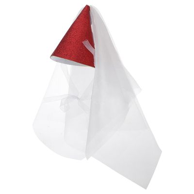 Beaupretty Decorative Sequins Tulle Birthday Party Cone Hat for, Red One Size, Photo Prop and Party Supplies Headwear
