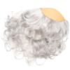 Abaodam White Curly Bald Wig Cosplay Costume Wig for Men Halloween Party Dress-Up Accessory Humorous Elderly Character Prop view 1