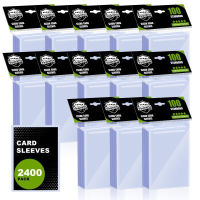 2400 Counts Card Sleeves for Trading Cards, Soft Penny Sleeves Clear Baseball Card Protector Sleeve Perfect fit MTG, TCG, Baseball, Football, Game, Sports Cards