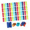 HEANUJJ Electric Rail Car with LED Lights and 46pcs Track Accessories for DIY Assembly, Boys and Interactive Rail for Home Play and Learning view 1
