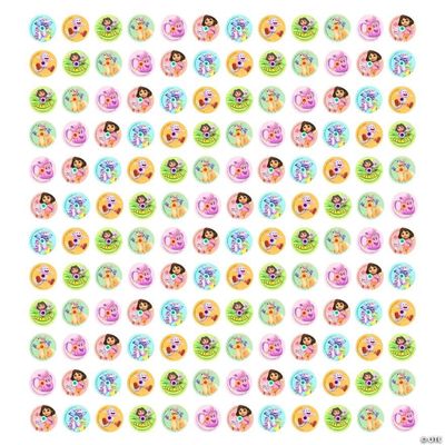 Fun Express 1 1/4" Bulk 144 Pieces Mini Dora The Explorer Character Spin Tops