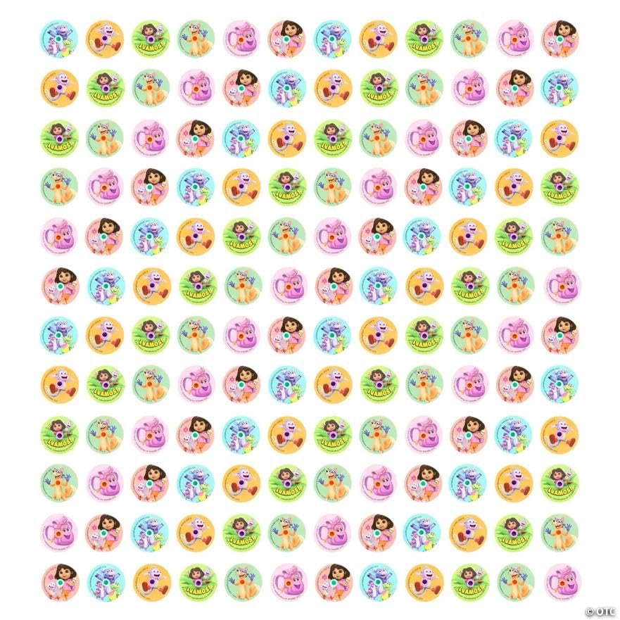 Fun Express 1 1/4" Bulk 144 Pieces Mini Dora The Explorer Character Spin Tops