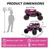 Ride on Models Truck Car 12V Kids Electric Vehicles, Remote Control, Front & Rear Shock Suspension, 2 Seater UTV, Flashlights and a Built-in Music Player, for Age 3-6 Years Old view 4