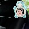 Abaodam Adjustable Rear Seat Observation Mirror for Infants Practical Green Animal Shape Vehicle Safety and Travel view 3