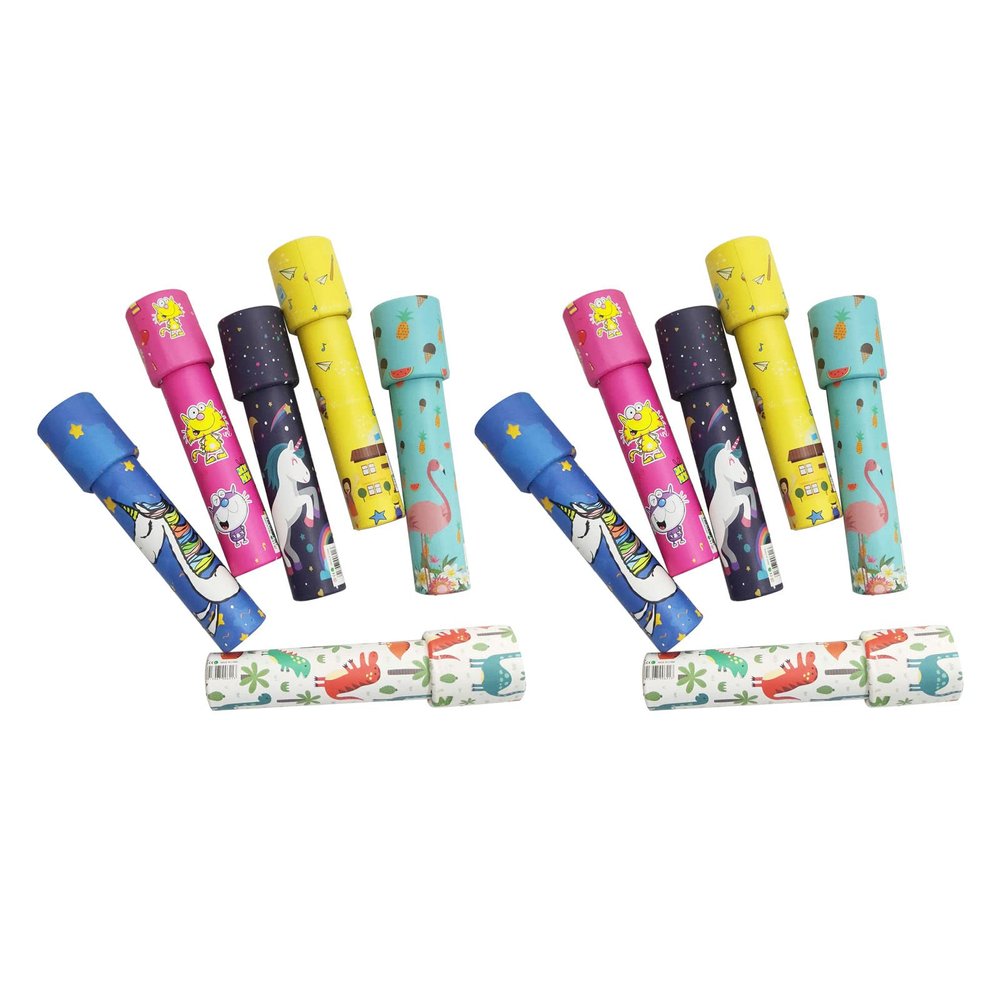 TIKATARER 12PCS Kaleidoscope, Rotatable Colorful Paper Kaleidoscope Toy with Cartoon Animals Patterns, for Kids Birthday Christmas Childrens Day Gift