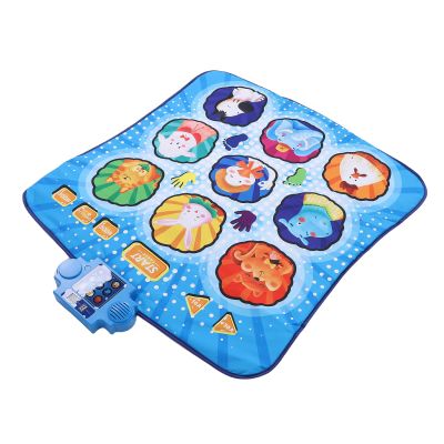 ZAICOLER Dance Mat Toy, 9 Key Wireless Dance Pad Anti Slip Music Game Mat for Kids Adults, with Foldable Design for Indoor Outdoor Use, 40.55x34.65in (Blue)