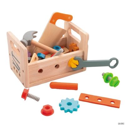 Fun Express 5" x 8" Pretend Play Tool Cabinet & Workbench Playset - 29 Pieces