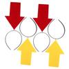 Beaupretty 4Pcs Arrow Headband Party Hair Hoop Set for Women and, Red and Yellow Arrow-Shaped Headwear Decor for Birthday, Photo Booth, and Festival Dress Up view 1