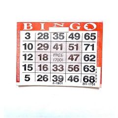 1 on Bingo Pattern Paper Orange Outside Frame- Pack of 500