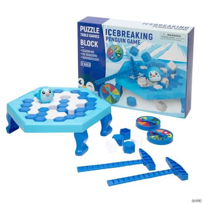 Fun Express 7 3/4" x 10 1/4" Save The Penguin Break The Ice Plastic Game