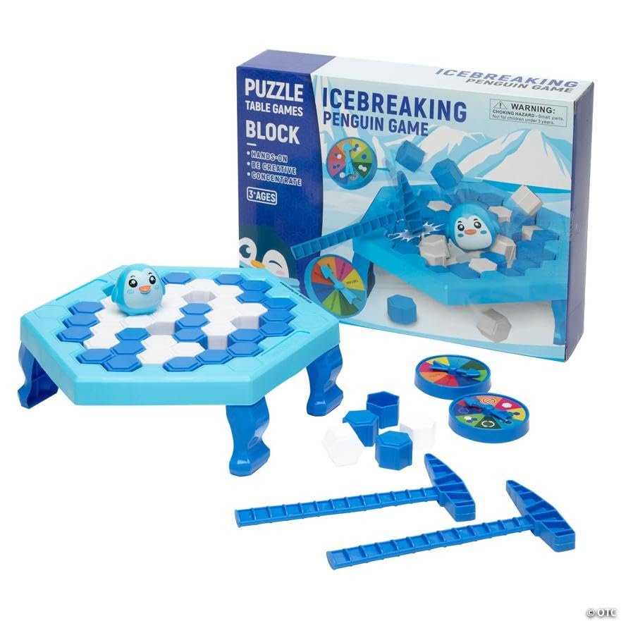 Fun Express 7 3/4" x 10 1/4" Save The Penguin Break The Ice Plastic Game