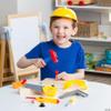 Fun Express 19 3/4" x 16 3/4" Plastic Repairman Tools & Hard Hat Play Set view 2