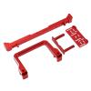 1/10 RC Car Front Bumper Anti Collision Bar, Aluminium Alloy RC Front Bumper with Winch Base, High Detail Simulation for SCX10 90046 90047 AXIAL 103007 1/10 RC Climbing Car, Durabl (Red) view 2