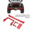 1/10 RC Car Front Bumper Anti Collision Bar, Aluminium Alloy RC Front Bumper with Winch Base, High Detail Simulation for SCX10 90046 90047 AXIAL 103007 1/10 RC Climbing Car, Durabl (Red) view 3