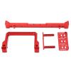 1/10 RC Car Front Bumper Anti Collision Bar, Aluminium Alloy RC Front Bumper with Winch Base, High Detail Simulation for SCX10 90046 90047 AXIAL 103007 1/10 RC Climbing Car, Durabl (Red) view 4