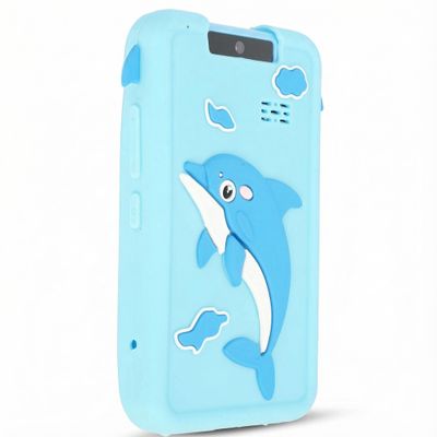 Yunseity Kids Smart Phone, Blue Dolphin Phone, 48MP, 1080P HD Camera, 2.8 Inch 180 Flip Lens, Games Music Player, for Daily Use