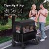 Fldofaves Wagon Stroller for Kids, 4-Seat Kid Wagon for Toddlers, Multi-Child Baby Wagon Stroller, Heavy-Duty Kids Wagon with Canopy, Large Foldable Toddler Stroller Wagon for Outdoor Travel view 2