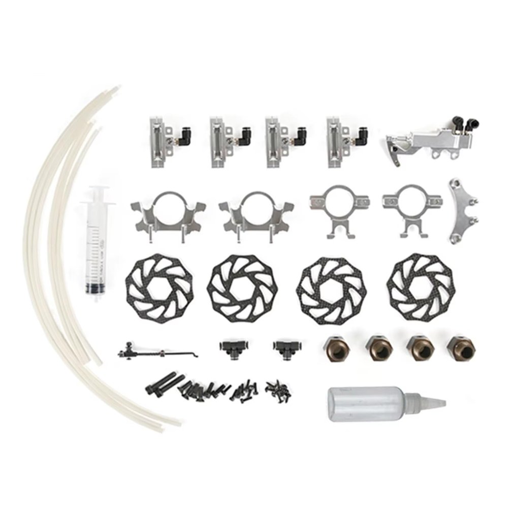 SAMNACXK RC Car Parts Compatible with ROVAN for ROFUN RF5 F5 MCD XS5 1/5 RC Car Upgrade Parts Accessories Four Wheel Hydraulic Disc Brake Set