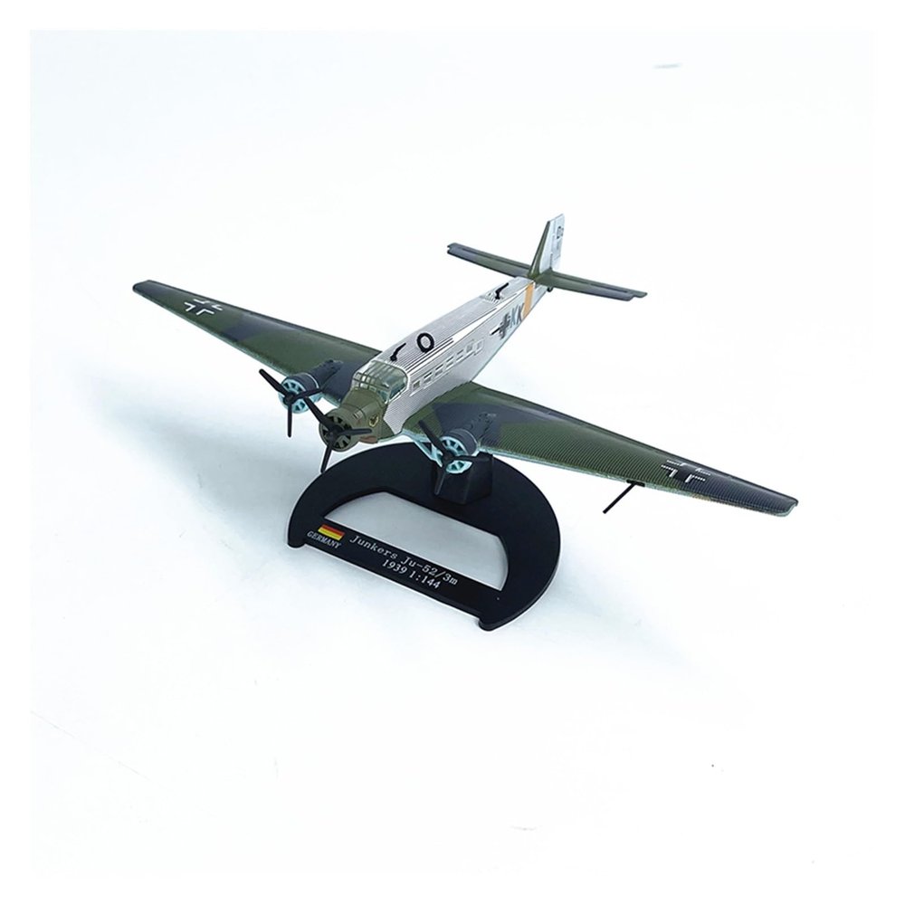 Diecast 1:144 for German Junkers JU-52 Large Transport Aircraft Alloy Model Toy Collection Gift Hobby Playgame Kit