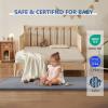 Huloo Sleep 2" Thick Play Mat for Babies Toddlers, Dark Gray, 28"x72" view 4