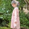 100 Days of School Outfit for Kids Girl 10 Piece Set Cardigan Skirt Headscarf Glasses Wig Necklace (Pink, 11-12 Years) view 3