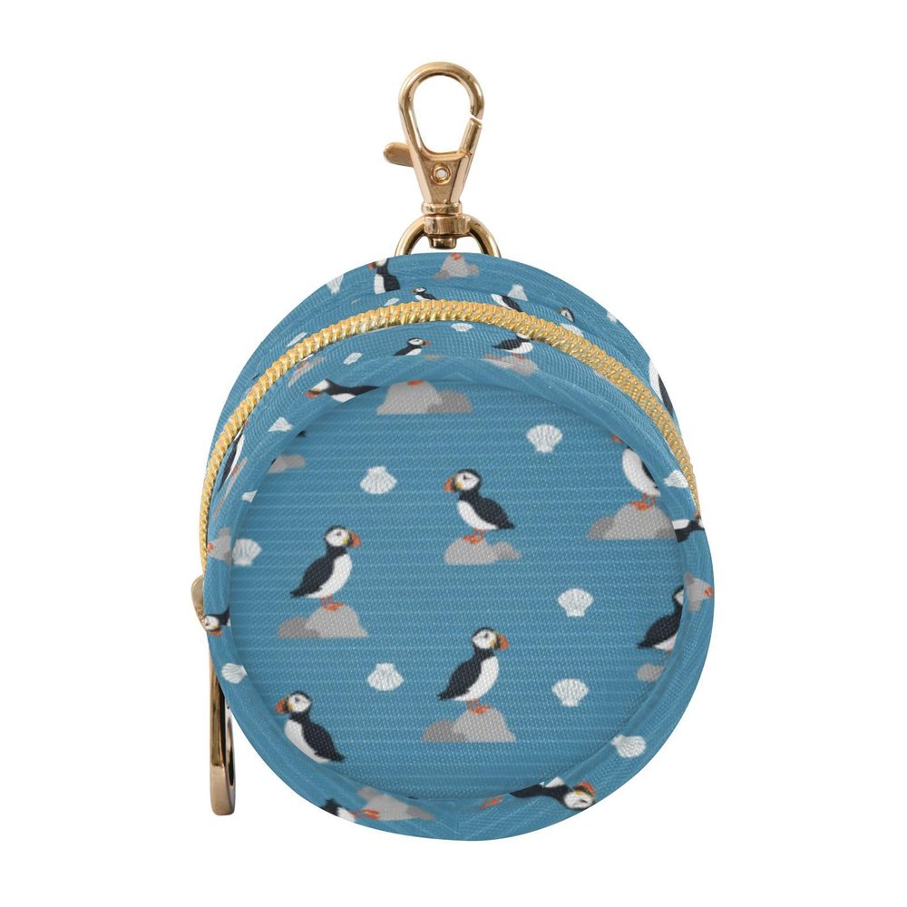 Sea Bird Blue Pattern Pacifier Holder Case with Clip Newborn Pacifier Cover Pouch Easy Attach to Diaper Bag Purse Portable Baby Essentials Container for Girls & Boys