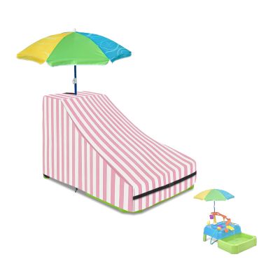 Kids Water Table Cover,Outdoor Heavy Duty 600D Waterproof Toddler Water Play Table Cover,Compatible with Waterpark Wonders Two-Tier Water Table Pink