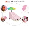 Kids Water Table Cover,Outdoor Heavy Duty 600D Waterproof Toddler Water Play Table Cover,Compatible with Waterpark Wonders Two-Tier Water Table Pink view 3