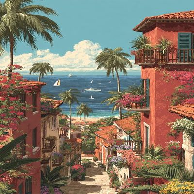 1000 Piece Puzzle for Adults Mediterranean Coastal Village Premium Jigsaw Puzzle Challenging & Colorful Large Puzzle Family Activity & Gift for Women & Grandmother137