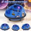 12V Electric Bumper Car with Remote Control, Smart Bumper Car for Toddler & Kids, 360Spinning Ride-on Vehicle, Rechargeable Indoor Outdoor Amusement Car with LED Lights, Music & Soft Bumper, Blue view 2