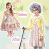 100 Days of School Set for Kids Old Lady Wig Granny Grandma Dress 100th Day of School Suit (Yellow, 11-12 Years) view 3