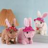 LZHuay Easy to Use Walking Talking Electric Plush Rabbits for Toddler Portable Plaything Travel Ready Safe Plush view 2