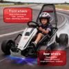 24V 8.5 MPH Electric Go Kart for Kids, 400W Powerful Drift Kart w/Front EVA Wheel & Metal Frame, Ride on Toy w/Music & Lights, Suspension, 2 Speed, 5 Point Harness, Crazy Cart for Ages 6+, Black view 3
