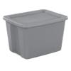 (2 Pack) 18 Gallon Large Plastic Storage Bin with Snap-On Lid, Gray Stackable Storage Container for Home Garage Basement Organization view 2
