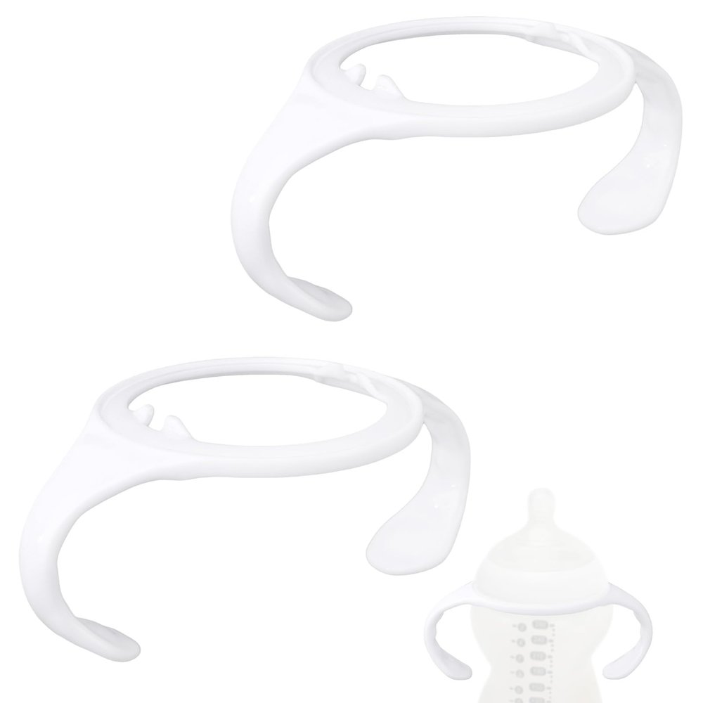 2pcs Baby Bottle Handles for Tommee Tippee, Ergonomic Non Slip Grip Easy BPA Hands Free Replacement Gripper Holder for Newborn Bottles Accessories Part