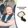 Abaodam Car Mirror Rear Facing Clip-on for Car Visor, Safety Observation Mirror with Shatterproof Design for Rear Seat Monitoring view 4