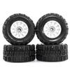 1/12 RC Tires 110mm Monster Truck Wheel Rim and Tire Set Pre-bonded 12mm Hex for with Scale RC Racing Off-Road Trucks,XS FLUX Udi V3 Mini XRT Maxx Mini Tamiya HPI Small F MJX /4PCS (T147 White) view 1