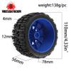 1/12 RC Tires 110mm Monster Truck Wheel Rim and Tire Set Pre-bonded 12mm Hex for with Scale RC Racing Off-Road Trucks,XS FLUX Udi V3 Mini XRT Maxx Mini Tamiya HPI Small F MJX /4PCS (T147 White) view 2
