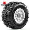 1/12 RC Tires 110mm Monster Truck Wheel Rim and Tire Set Pre-bonded 12mm Hex for with Scale RC Racing Off-Road Trucks,XS FLUX Udi V3 Mini XRT Maxx Mini Tamiya HPI Small F MJX /4PCS (T147 White) view 3