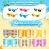 24 Pack Kids Sunglasses Bulk Party Favors, Neon Sunglasses with UV400 Protection for Kids Age 3-8,Great Gift for Birthday Graduation Party Supplies Party, Beach, PoolBoys Girls Goody Bag Stuffers view 2