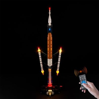 BrickSoul Advanced RC Light Kit for 42221 NASA Artemis Space Launch System Rocket Building Set | Upgraded Wireless ON/Off & Dimming & Zonal Lighting with Hidden Cable Tech(42221 Set NOT Included)