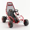 24V 8.5 MPH Electric Go Kart for Kids, 400W Powerful Drift Kart w/Front EVA Wheel & Metal Frame, Ride on Toy w/Music & Lights, Suspension, 2 Speed, 5 Point Harness, Crazy Cart for Ages 6+, Red view 1