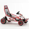 24V 8.5 MPH Electric Go Kart for Kids, 400W Powerful Drift Kart w/Front EVA Wheel & Metal Frame, Ride on Toy w/Music & Lights, Suspension, 2 Speed, 5 Point Harness, Crazy Cart for Ages 6+, Red view 3
