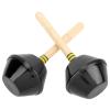 2Pcs Sand Hammer Instrument, Percussion Shaker Orff Preschool Toy, Professional Aluminum Sand Hammer with Solid Wood Grip, Safe and Durable Musical Toy for Children's Performance a (Black) view 1
