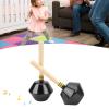2Pcs Sand Hammer Instrument, Percussion Shaker Orff Preschool Toy, Professional Aluminum Sand Hammer with Solid Wood Grip, Safe and Durable Musical Toy for Children's Performance a (Black) view 3