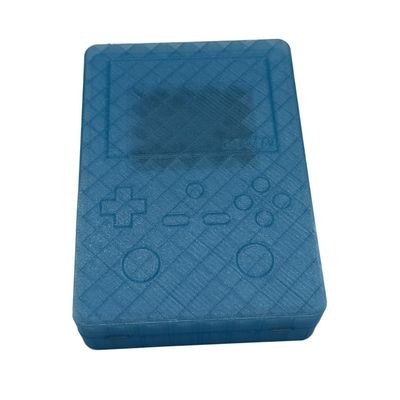 Magnetic Lid Storage Case for RG477V Handheld Game Console 3D Printing Solid Durable Anti-scratches Protective Box Accessories with Screen Flocked Pad (Translucent Blue)