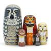 DXRJMB Owl Family Nesting Dolls 5 Nested Wooden Matryoshka Russian Dolls, Forest Animal Stacking Figurines for Kids, Owl Lovers, Home Dcor, Christmas & Birthday Gifts view 1