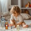 DXRJMB Owl Family Nesting Dolls 5 Nested Wooden Matryoshka Russian Dolls, Forest Animal Stacking Figurines for Kids, Owl Lovers, Home Dcor, Christmas & Birthday Gifts view 4