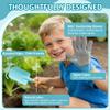 Cossy Kids Gardening Set, 13PCS Garden Tool Kit for Kids and Toddlers Boys Girls, Includes Tote Bag, Watering Can, Shovels, Rake, Kids Gardening Gloves, Apron and More, Blue view 4